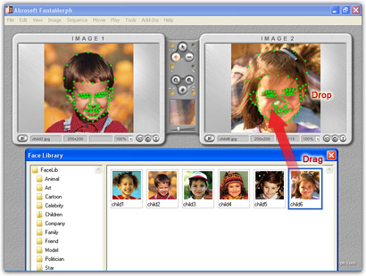 Drag from Face Library